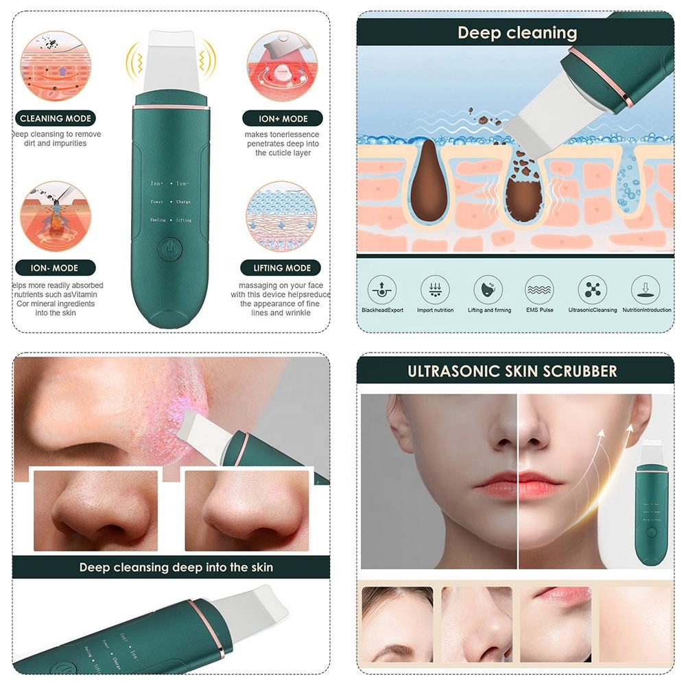 Ultrasonic skin scrubber - vibration technology