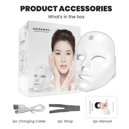 LED face mask - 7 colour photon therapy