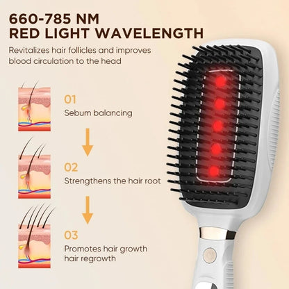 Red light scalp massager - EMS vibration technology