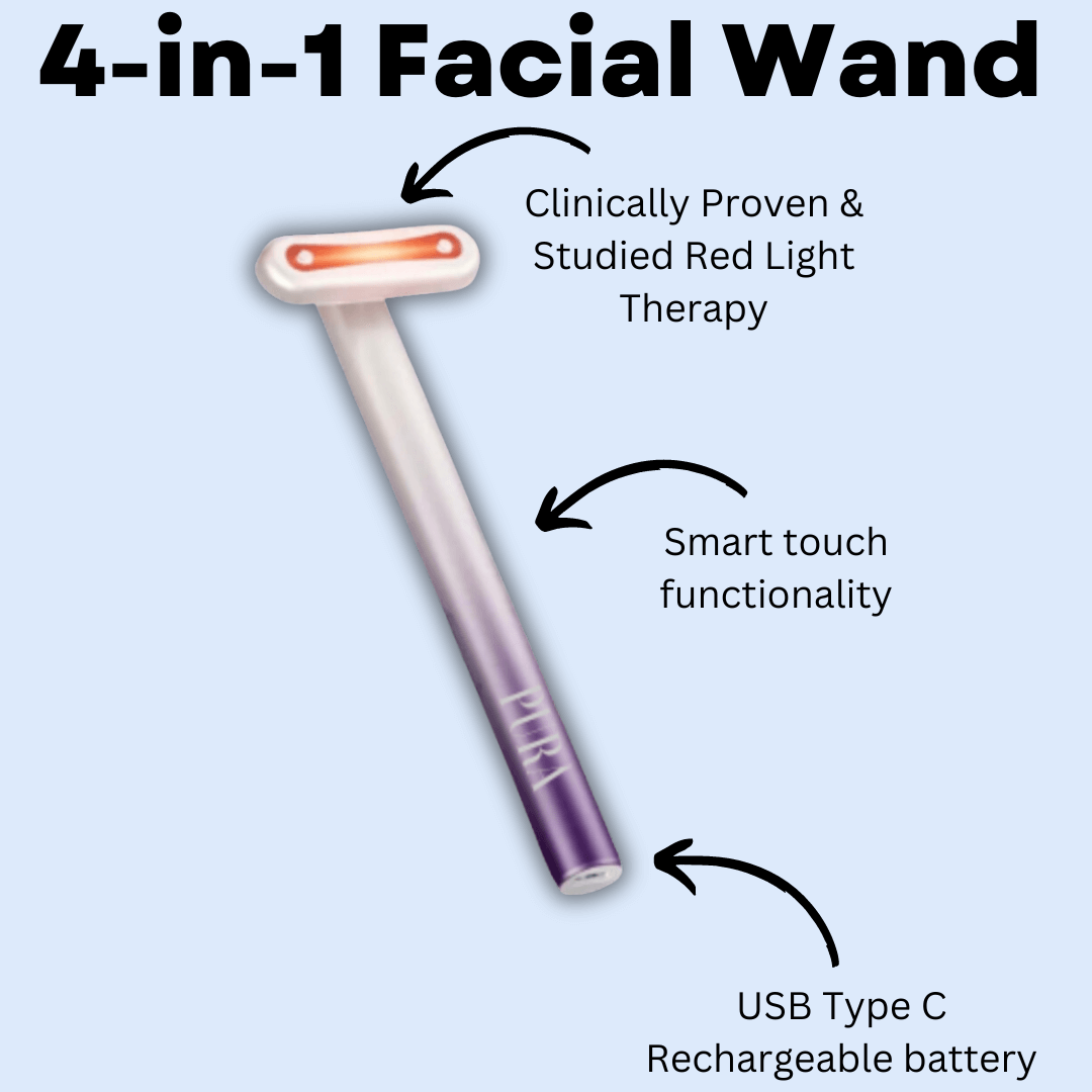 Shoporra 4-in-1 Red Light Therapy Wand - Full device view